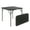 Black, variant on Leumius 34" Square Folding Table,Portable Folding Card Table with Carrying Handle,Indoor Outdoor Picnic Party Dining Camping Tables,Black