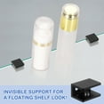 thumbnail image 4 of Uxcell Adjustable Frameless Glass Shelf Bracket, Shower Glass Clamp Clip Wall Mounted Clamp Holder Rectangular for Wall Wood 8-10mm, 4 of 6