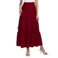 thumbnail image 1 of EFINNY Women's Cutout Polka Dot Long Skirt Dress Elastic Waist Long Length Skirts, 1 of 7