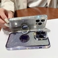 thumbnail image 2 of Case for iPhone 13 Case Women Girl with Ring Stand Ring Holder Kickstand, Cute Glitter Sparkle Bling Protective Phone Case Cover (Black), 2 of 10