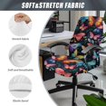 thumbnail image 6 of POLERO One Piece High Back Computer Chair Cover in Vibrant Butterfly Pattern, Brushed Elastic Breathable Fabric Slipcover for Small Business Office Gaming Chairs, 6 of 7