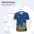 thumbnail image 3 of Rateoe Colorful Coral Reef Pattern Men’s Baseball Short Sleeve Polo Shirt, Midweight Men's Shirt Golf Shirt Polo Shirts Quick Dry Short-X-Large, 3 of 7