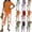 26# Orange, variant on Casual Round Neck Tunic Top & Wide Leg Pants Set - 2-Style Layer Options for Women, Flowy Lounge Outfits Red L