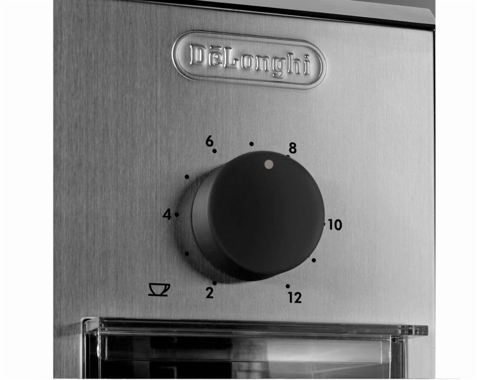 Delonghi Stainless Steel Burr Coffee Grinder, Silver