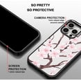 thumbnail image 4 of Case for iPhone 15 Pro Max, [10ft 4X Military-Grade Drop Protection] Durable & Shockproof Phone Case Cover Design for iPhone 15 Pro Max - Cherry Blossom - Clear Black, 4 of 6