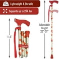 thumbnail image 3 of Switch Sticks Folding Walking Stick, PoppiesSwitch Sticks Folding Walking Stick, Poppies, 3 of 5