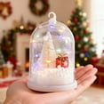 thumbnail image 4 of Mini Christmas Tree in Dome with LED Lights, Tabletop Night Light for Xmas Decor, Creative Holiday Gift for Home, Office, and Desktop Display, 4 of 5