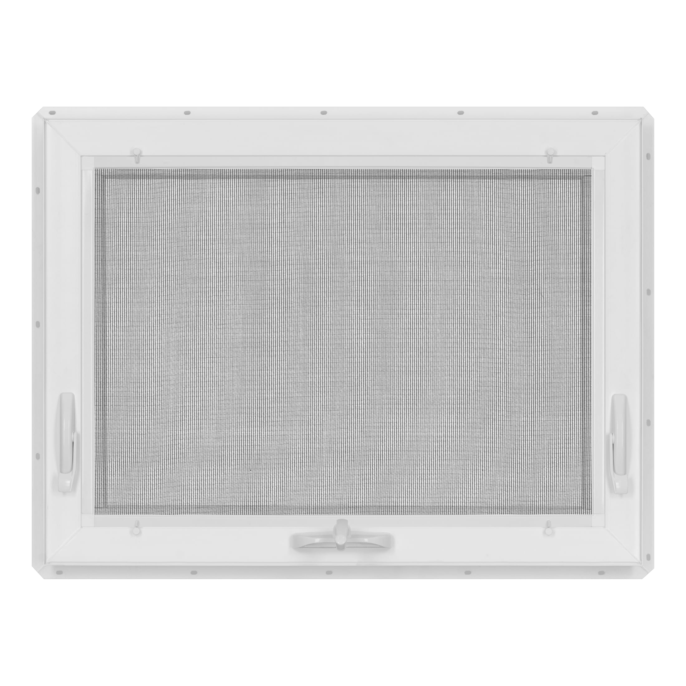 32 in. x 24 in. White Vinyl Double-Pane Insulated Awning Window with Screen