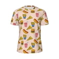 thumbnail image 6 of Rocae Hamburger Pizza Coke for Men's Mesh Quick-Dry Short Sleeve Workout T-Shirt,Mens Crew Neck Tee Lightweight Soft Classic T Shirts X-Large, 6 of 9