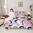thumbnail image 4 of Homewish Geometric Stripes Lines Bedding Comforter Set 2pcs for Kids Children Teens,Abstract Spiral Twin Comforter Sets Microfiber,Minimalist Mid Century Breathable Bedding Set,Super Cozy Room Decor, 4 of 8