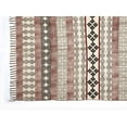 thumbnail image 2 of Indian handmade brown cotton durries Hallway Square area rug Outdoor garden beach mat Bedroom home décor carpet 4x4 feet, 2 of 5