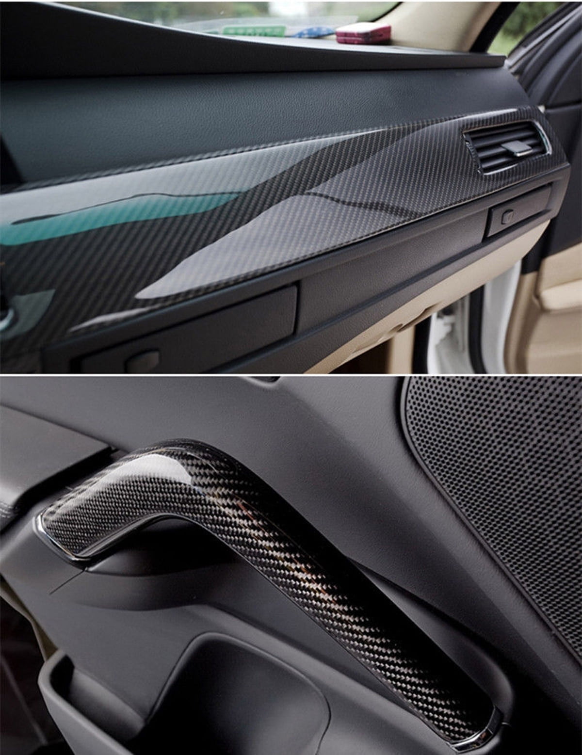 Black Vinyl Wrap Carbon Fibre 7D 5D Glossy Matte Chrome Sanded