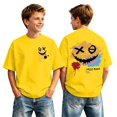 thumbnail image 3 of Boys Graphic Tees Under $10 Short Sleeve Shirts Casual Back to School Playwear Funny Cool #01 Yellow 10-11 Years, 3 of 6