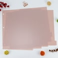 thumbnail image 1 of Tablero divisor de páginas internas de libro de hojas sueltas de 6 agujeros con núcleo de polipropileno esmerilado, color rosa claro, tamaño A5/A4, página de partición de cuenta manual, 1 of 6