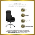 thumbnail image 5 of Merrick Lane Black Fabric Upholstered Ergonomic Office Chair with Built-In Lumbar Support, Headrest and Waterfall Edge Seat, 5 of 8