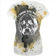 thumbnail image 2 of I Shih Tzu Not Funny Splatter Grunge All Over Womens T Shirt Multi MD, 2 of 2