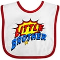 thumbnail image 3 of Inktastic Little Brother Superhero Boys Baby Bib, 3 of 4