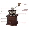 thumbnail image 4 of Tibvox Traditional Style Handheld Coffee Grinder Wood Multiple Stage Grinding Brush Included, 4 of 8