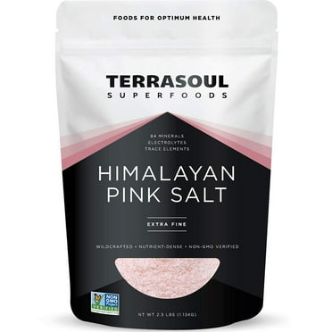 Terrasoul Superfoods Himalayan Pink Salt, 2.5 Lbs - Extra Fine | Trace Minerals
