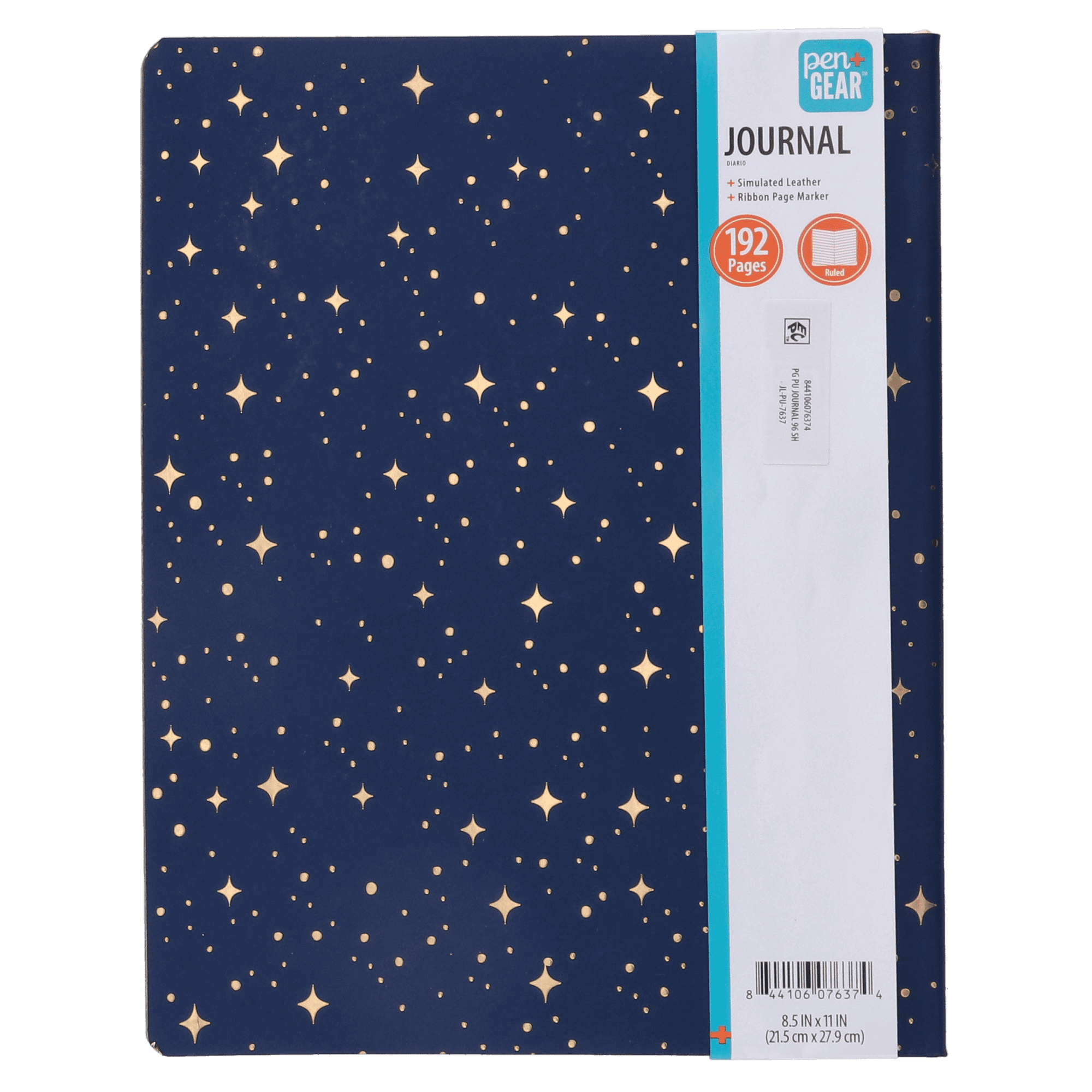 Pen+Gear Journal, 11" x 8.5", Sun and Moon Design, Ruled, 96 Sheets