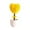 Yellow, variant on Flowers LUXLEVO Heart Shaped Bonsai Mini Potted for Home Desk Small Ornamental Tabletop Decoration