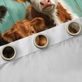 thumbnail image 4 of Erosebridal Cute Highland Cow Blackout Curtains Set of 2 (52x84 Each) for Kids Boys Girls, Teal Old Barn Door Window Curtains, 4 of 6
