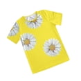thumbnail image 3 of Qarigey Camiseta de mujer Camiseta de manga corta estampada Blusa corta estampada casual suelta Prendas para la parte del cuerpo Amarillo XXL, 3 of 6
