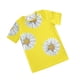 thumbnail image 3 of Qarigey Camiseta de mujer Camiseta de manga corta estampada Blusa corta estampada casual suelta Prendas para la parte del cuerpo Amarillo XXL, 3 of 6