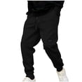thumbnail image 6 of dzxyzu Men's Sweatpants with Pockets Fleece Tapered Joggers Drawstring Waist Athletic Trouser Gym Running Workout Track Pants, 6 of 7