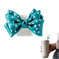 thumbnail image 2 of 1 Pc Silicone Topper with Bow, 8mm Polka Dot Bow Straw Topper, Reusable Drinking Straw Accessory, Satin Bow Tumbler Decoration, Cute Cup Accessory for Tumblers Travel Mugs Reusable Cap, 2 of 6