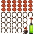 thumbnail image 1 of Recuerdos de fiesta con temática del oeste, mini sombreros de vaquero de plástico y herraduras de la buena suerte, centros de mesa con sombreros de vaquero B, 1 of 5