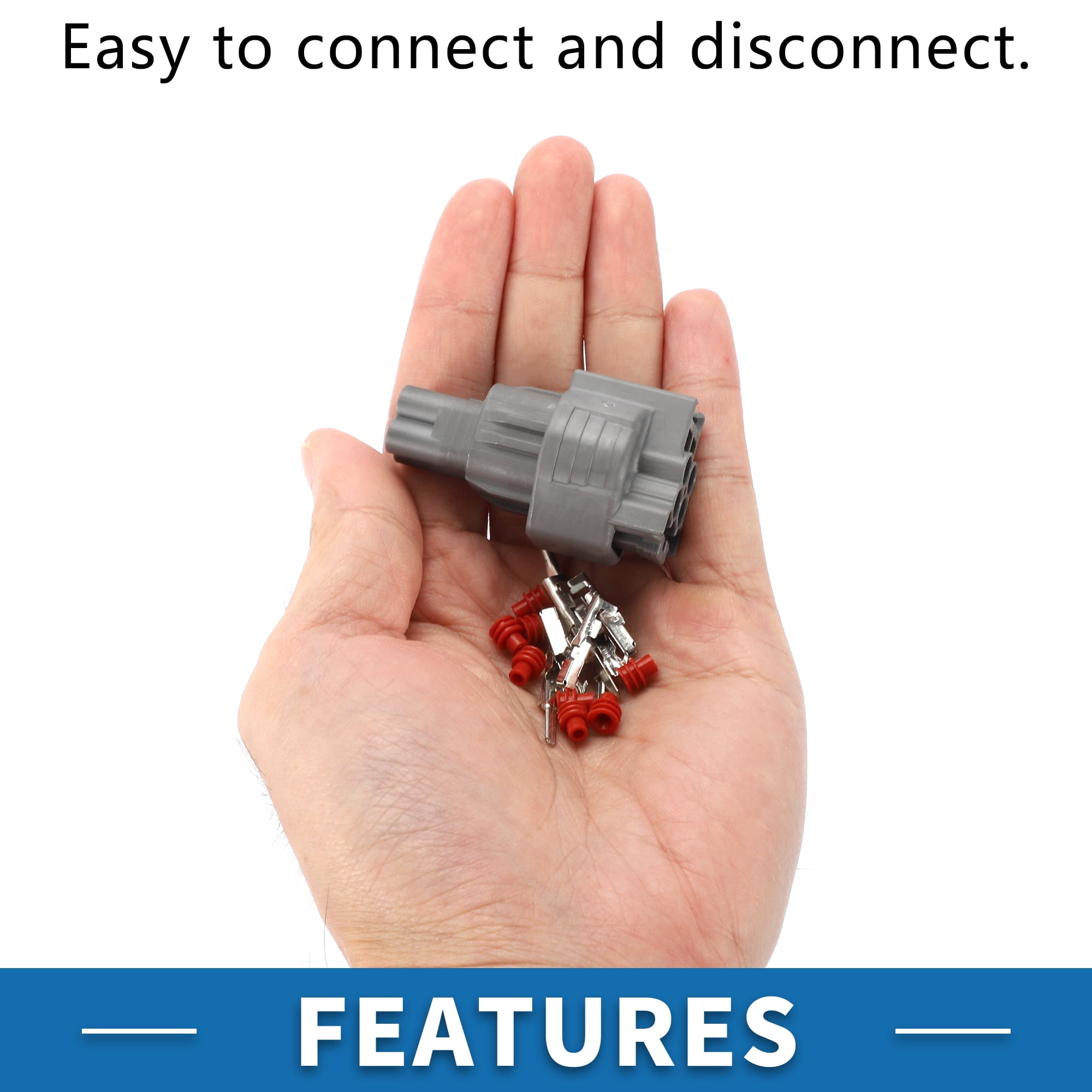 Unique Bargains 4 Pin O2 Oxygen Sensor Connector Plug for Toyota and for Lexus Vehicles