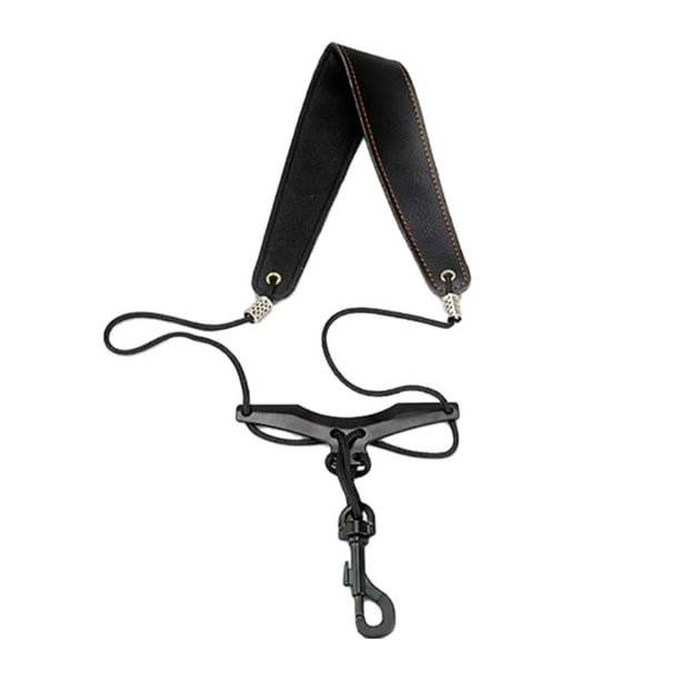 Correa para El Hombro para Saxofón Cómoda con Hebillas Piezas de Instrumentos Correa para El Hombro para Saxofón Transpirable para Saxofón Tenor Alto Negro
