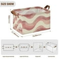 thumbnail image 7 of Yayeee Foldable Storage Basket for Shelves with Handles Waterproof Cloth Bins, Soft Pink Pattern, 7 of 7