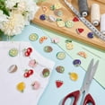 thumbnail image 2 of 60 Pcs Fruit Iron on Patches Summer Fruit Themed Polyester Embroidered Self Adhesive Patches Watermelon Lemon Pineapple Shapes for Clothing DIY Accessories Clothes Decoration Patches, 2 of 9