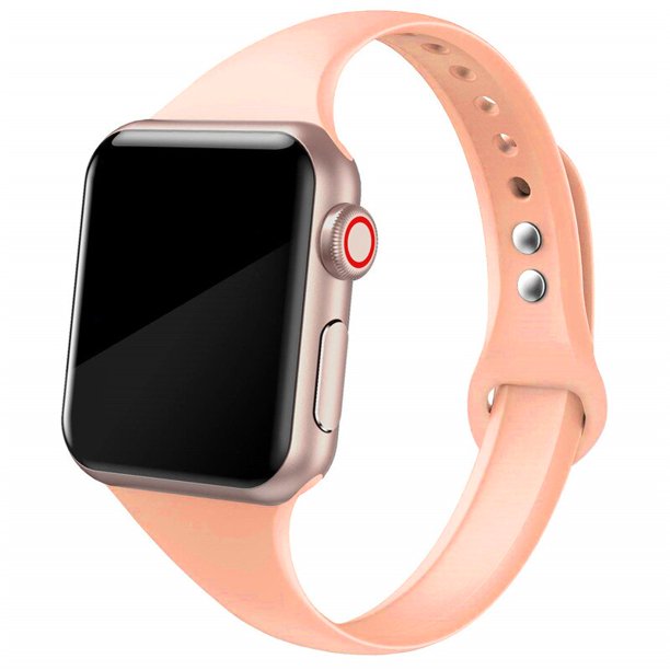 Banda delgada para Apple watch correa 40mm 42mm 38mm 44mm silicona wrsitband smartwatch correa pulsera iWatch 7 6 4 3 se 5 45mm 41mm Tan Jianjun unisex