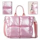 thumbnail image 3 of Bolso Color Sólido Bolso Mano Algodón Suave Bolso Hombro Con Correas Algodón Rosa, 3 of 9