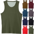 thumbnail image 3 of BRANROY Men's Casual Solid Tank Top - Everyday Sleeveless Tee, Mens Tank Top, Mens Sleeveless Tee Shirts, Sleeveless Shirts for Men Summer Home Lounging,Vermilion,M, 3 of 6