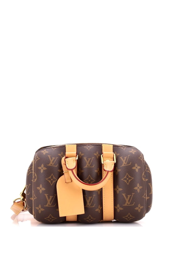 Pre-Owned Keepall Bandouliere Bag Blown Up Monogram Canvas 25 By Rebag