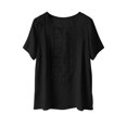 thumbnail image 6 of Tfken Summer Tshirts For Women Short Sleeve Crew Neck Tops Tees Casual Baggy T-Shirts Ladies Trendy Clothes Outwear Size S Black, 6 of 9