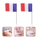 thumbnail image 4 of Peligencias de cupcake de bandera de 200 piezas de Francia Mini palpas de palo de palo banderas de cóctel, 4 of 7
