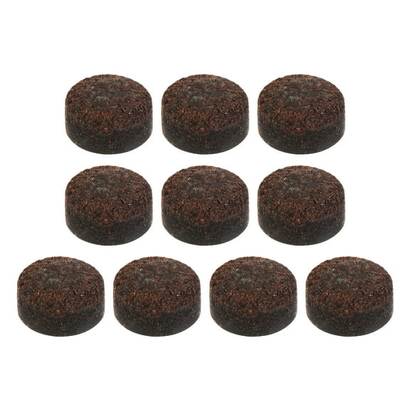 Uxcell 12mm Pool Cue Tips Snooker Billiard Cue Tips Pool Stick Tips, Brown 10 Pack