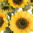 thumbnail image 2 of Vickerman Artificial 18" Yellow Sunflowers in Metal Pot., 2 of 3