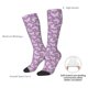 thumbnail image 4 of Fotbe Purple Butterflies Floral Calcetas Divertidas Estampadas para Hombre y Mujer, Calcetas de Algodón hasta la Rodilla para Caminar, Correr, Enfermería y Embarazo, 4 of 6