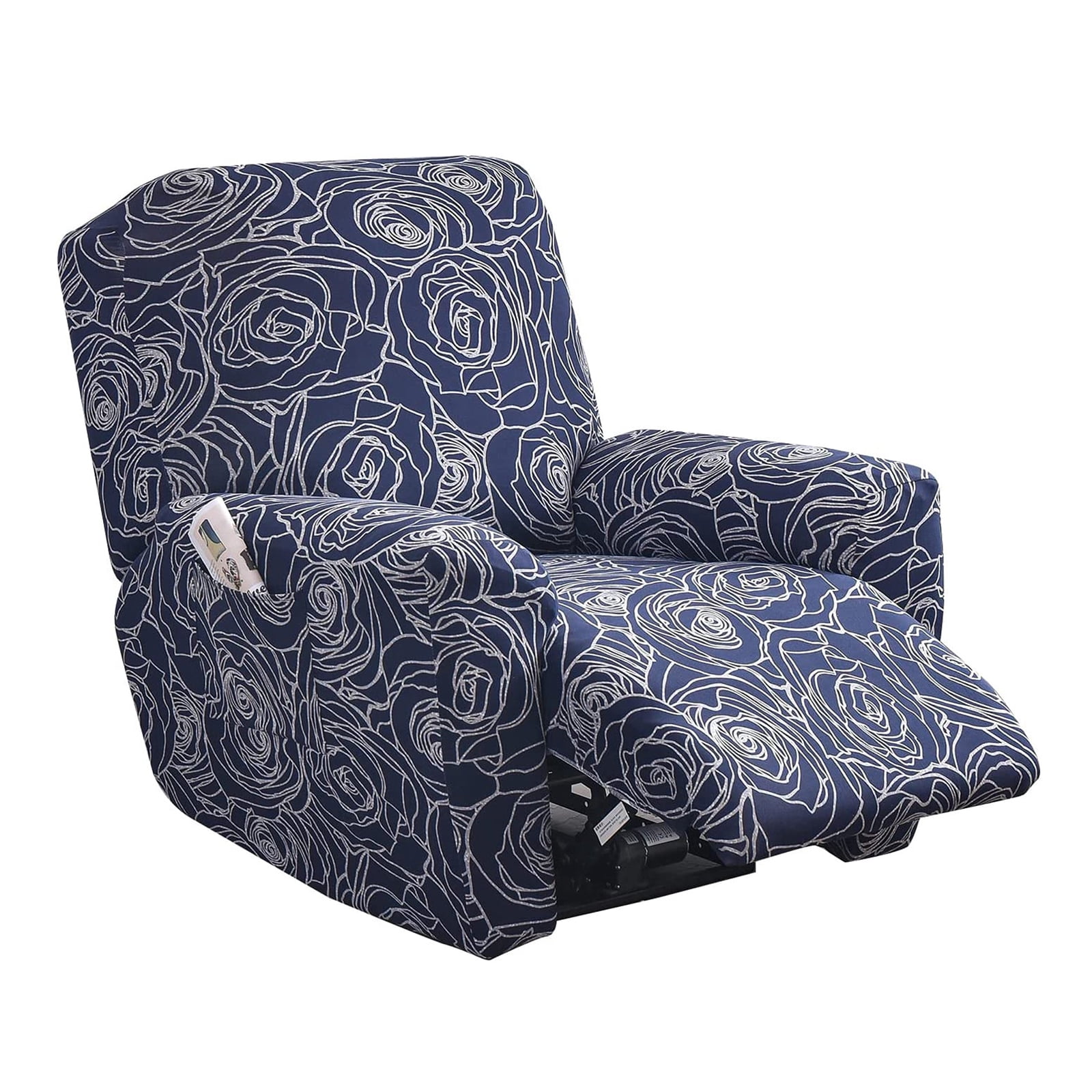 EcoAncheng Stretch Recliner Slipcover, 4 Pieces Printed Lazy Boy Chair