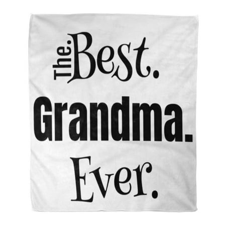 ASHLEIGH Throw Blanket Warm Cozy Print Flannel Gigi Granny Nana Best Grandma Ever Text Birthday Appreciation Anniversary Comfortable Soft for Bed Sofa and Couch 58x80