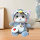thumbnail image 4 of Peluches Animal de peluche de gato de 30 cm, cojín de almohadas rellenas, juguetes de peluche suaves, juguete de peluche de gato suave y tierno , GRIS Magideal Peluches, 4 of 7