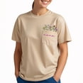 thumbnail image 4 of Mama Floral Embroidered Pocket T-Shirt, Embroidered Mama Floral Shirt for Women, Gift for Mom Mama Mother's Day Christmas, 4 of 7