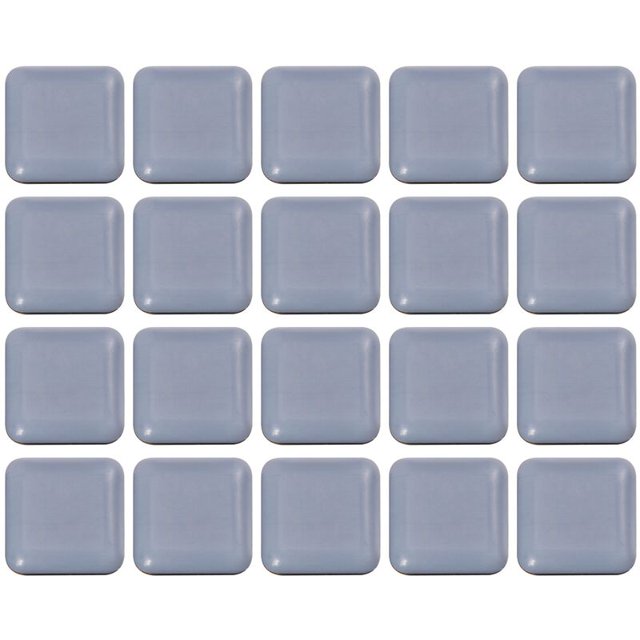 20 piezas Deslizadores deslizantes para muebles de la serie 25 x 25 mm Almohadillas autoadhesivas cuadradas para mover muebles fácilmente