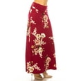 thumbnail image 3 of Women's Printed High Waisted A-Line Maxi Skirt with Foldable Waistband - Relaxed Fit, 3 of 5
